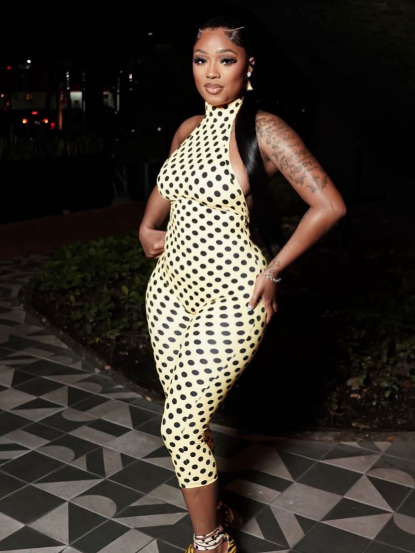 Yellow Polka Dot Romper