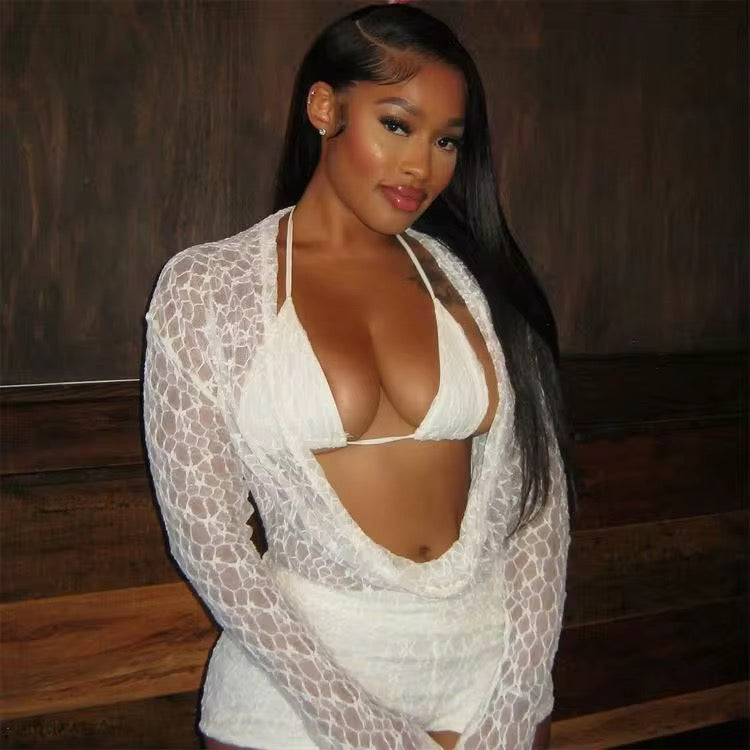 White Shorts Set