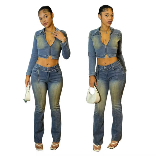 Acid Denim Set