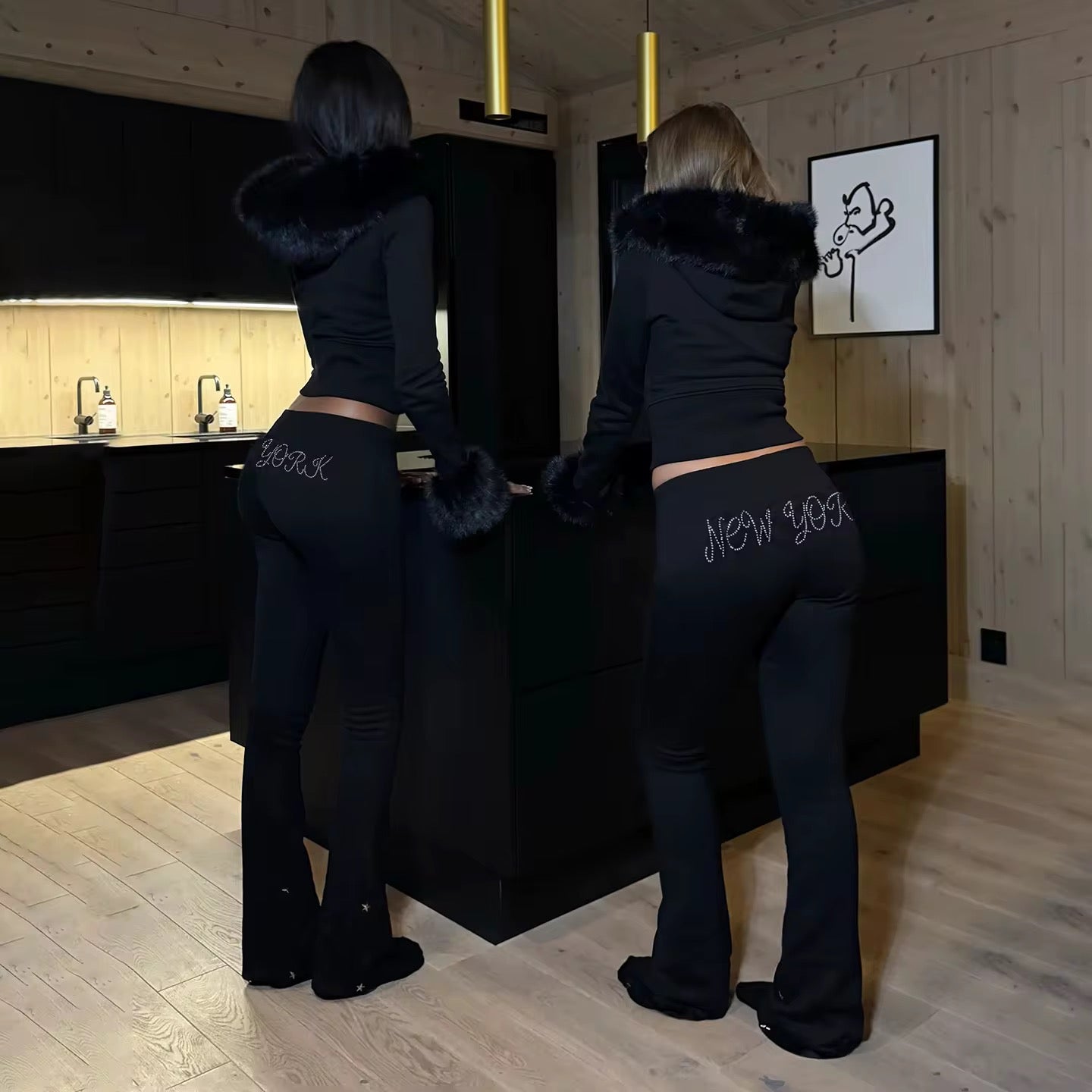 Black Fur Set