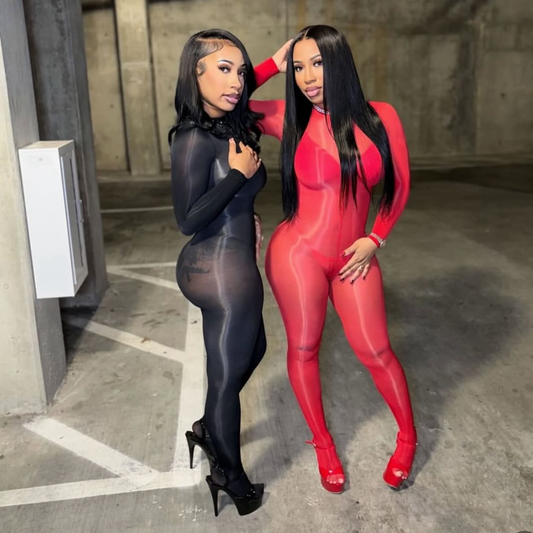 Red Mesh Bodysuit