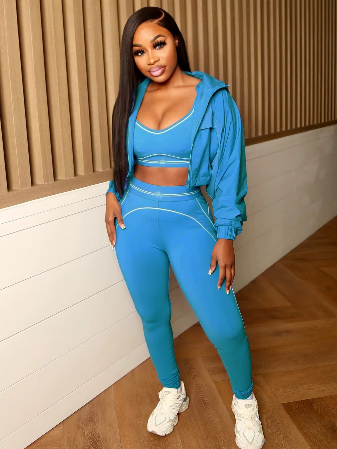 Alo Set- Blue (Jacket Separate)