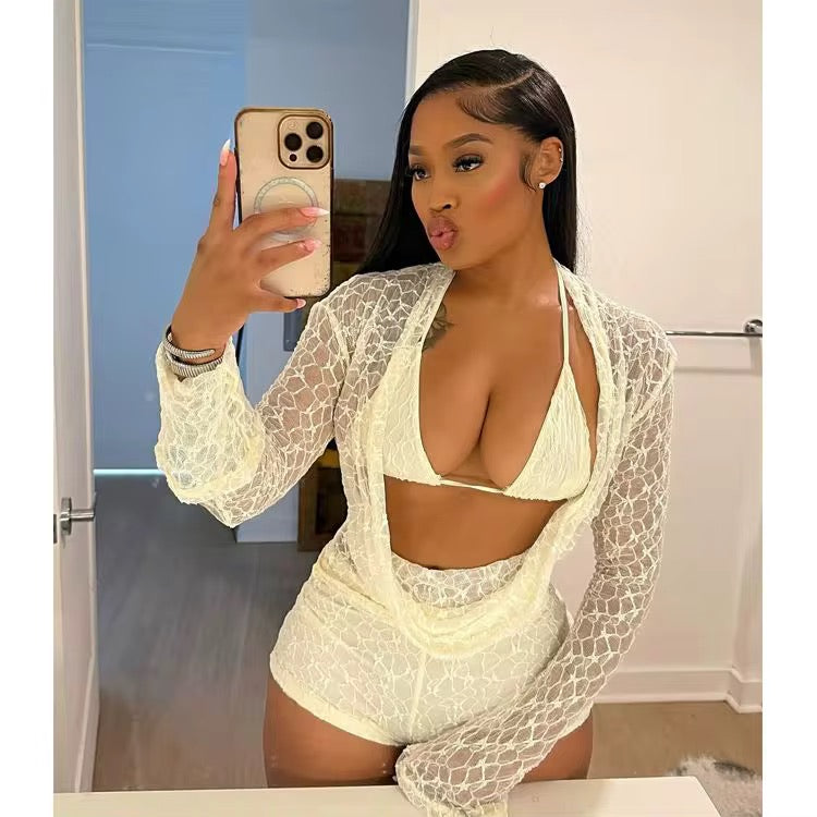 White Shorts Set