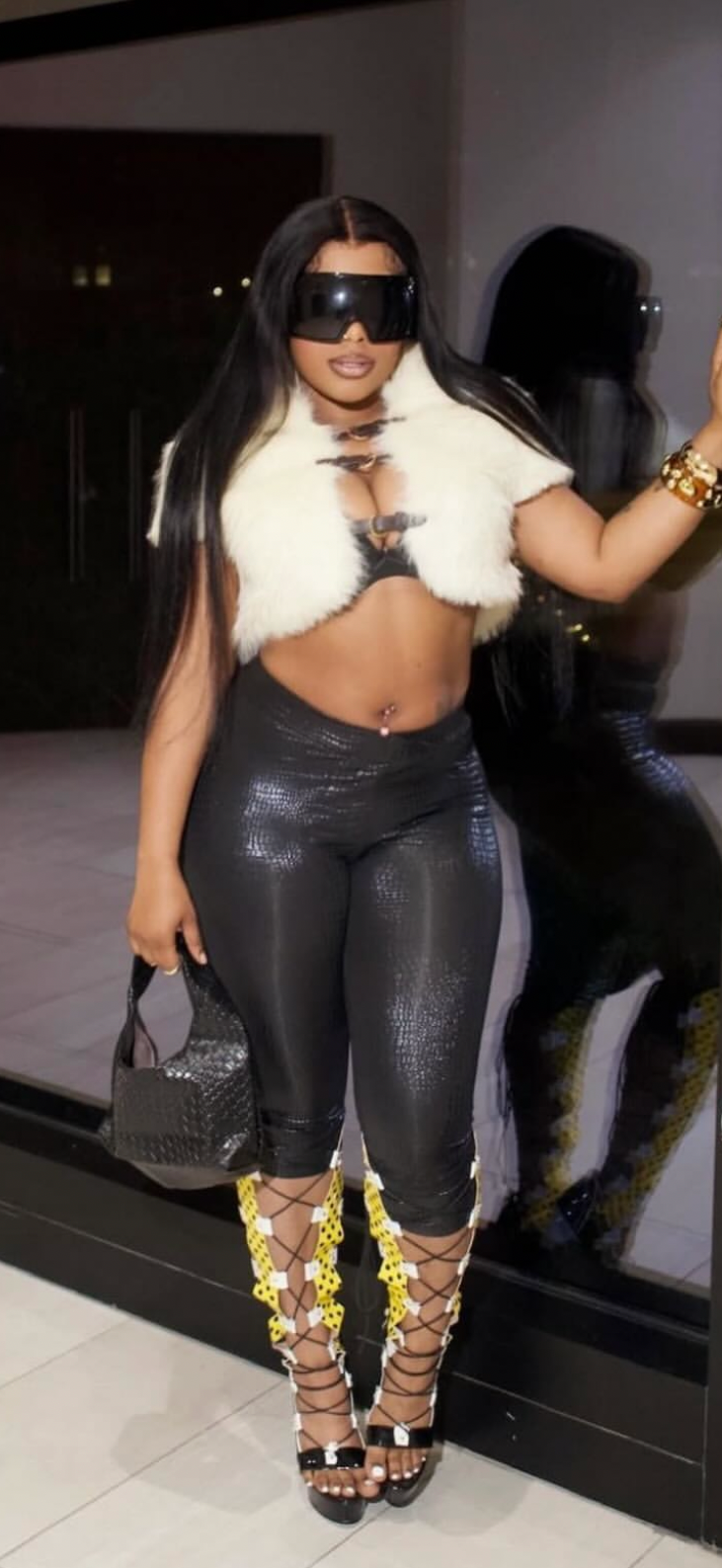 Fur Crop Top (White)