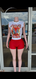 Red Shorts Set