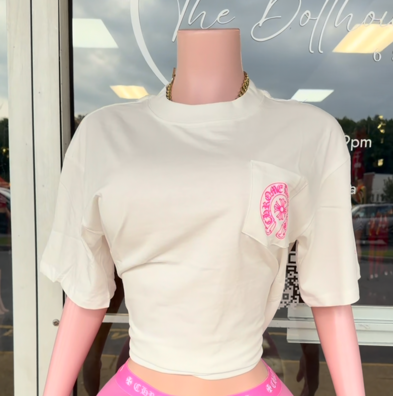 Pink Chrome Top