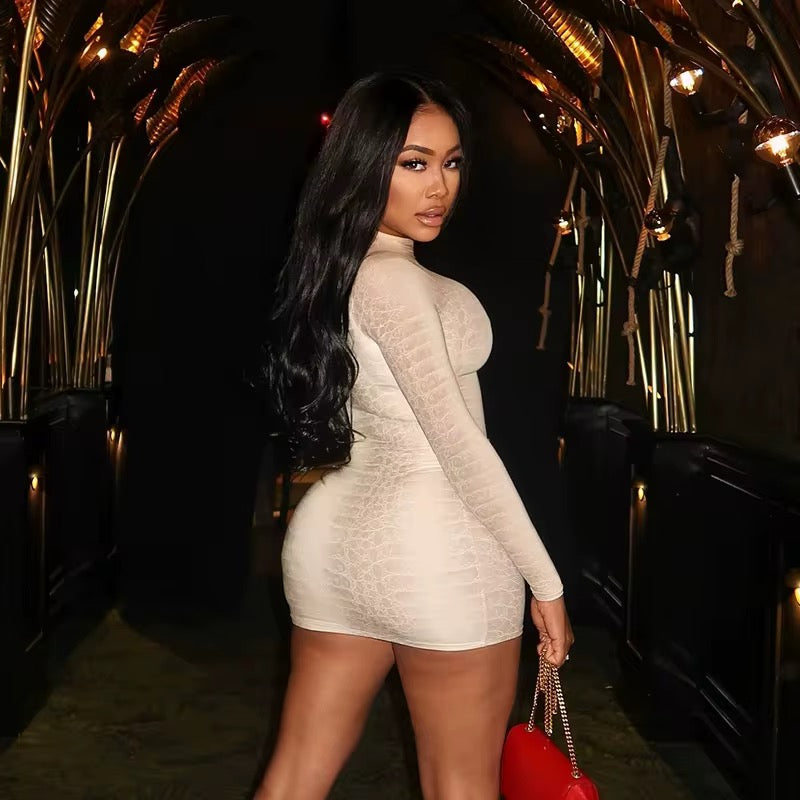 Snakeskin Minidress