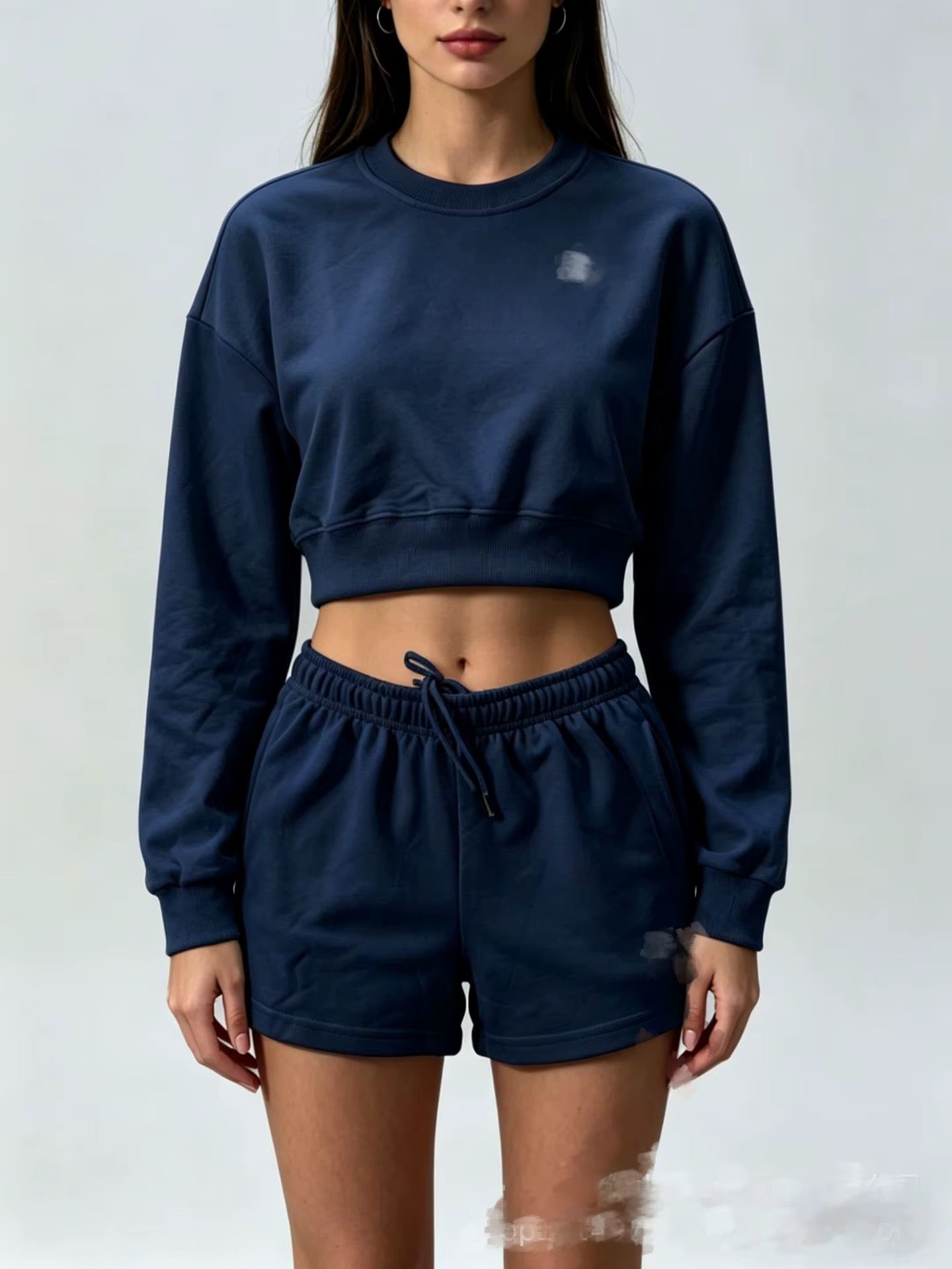 Alo Crewneck and Shorts Set