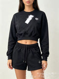 Alo Crewneck and Shorts Set
