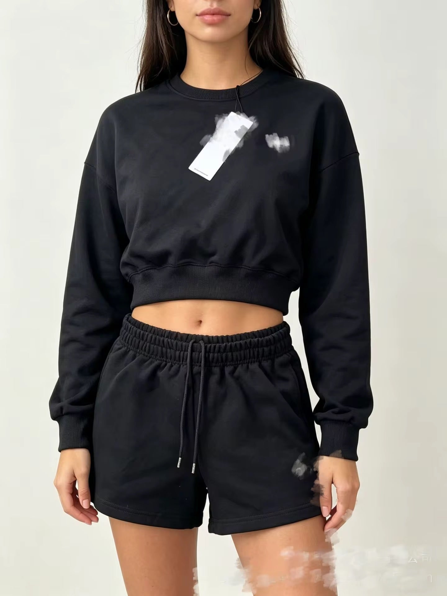 Alo Crewneck and Shorts Set
